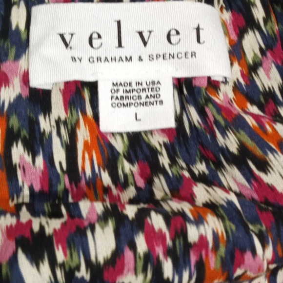 Velvet by Graham & Spencer Multicolor Ditsy Floral Tiered Smock Sleeve Boho Dres - Picture 4 of 10